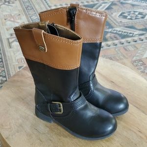 Girls Nine West Two-toned Rider Boots